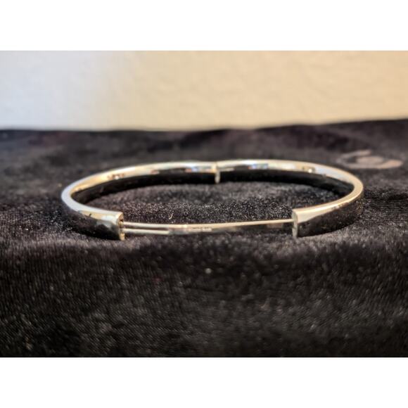 Vintage 50's/60's BAB Sterling Silver HInged Bangle Safety Bar Bangle Bracelet - Picture 6 of 8